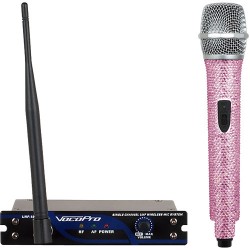 VocoPro UHF-18-B-Diamond Single-Channel Handheld Wireless Microphone System (904.6 MHz, Pink)