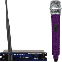 VocoPro UHF-18-F-Diamond Single-Channel Handheld Wireless Microphone System (916.3 MHz, Amethyst)