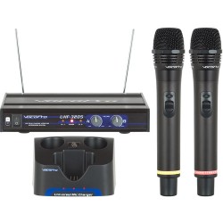 VocoPro UHF-3205-10 UHF Dual-Channel Rechargeable Wireless Microphone System