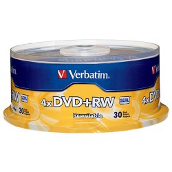 Verbatim | Verbatim DVD+RW 4.7GB, 4x, Recordable Disc (Spindle Pack of 30)