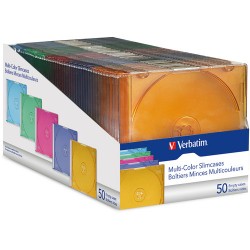 Verbatim | Verbatim CD/DVD Slim Storage Cases (Pack of 50)