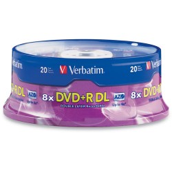 Verbatim | Verbatim DVD+R DL 8.5GB 8X with Branded Surface (20-Pack Spindle)