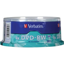 Verbatim | Verbatim DVD-RW 4.7GB, 4x Recordable Disc (Spindle Pack of 30)