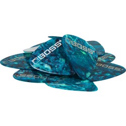 BOSS BPK-72-OH Heavy Celluloid Guitar Picks (Ocean Turquoise, 72-Pack)