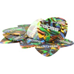 BOSS | BOSS BPK-72-AT Thin Celluloid Guitar Picks (Abalone, 72-Pack)