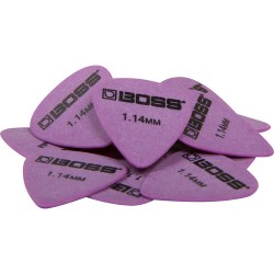 BOSS BPK-12-D114 Delrin Guitar Picks 1.14mm Extra Heavy (Purple, 12-Pack)