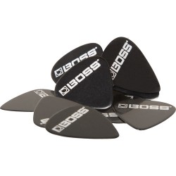 BOSS BPK-12-BH Heavy Celluloid Guitar Picks (Black, 12-Pack)