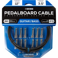 BOSS | BOSS BCK-12 Solderless Pedalboard Cable Kit (12 Connectors, 12' Cable)