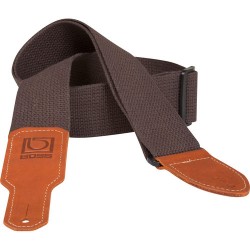 BOSS BSC-20-BRN 2 Wide Cotton Instrument Strap (Brown)