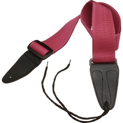 On-Stage GSA10BU Guitar Strap with Leather Ends (31 to 52, Burgundy)