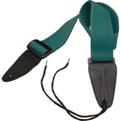 On-Stage GSA10GE Guitar Strap with Leather Ends (31 to 52, Green)