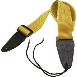 On-Stage GSA10YW Guitar Strap with Leather Ends (31 to 52, Yellow)