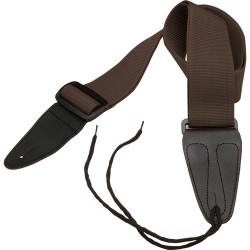 On-Stage GSA10BR Guitar Strap with Leather Ends (31 to 52, Brown)