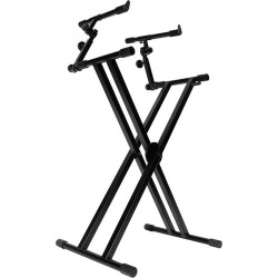 On-Stage | On-Stage KS7292 Double-X Ergo Lok Keyboard Stand with Second Tier