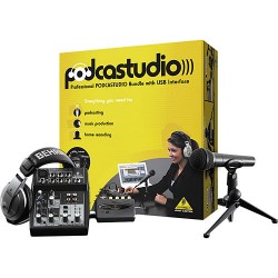 Behringer | Behringer PODCASTUDIO USB - Complete Podcasting Bundle with USB/Audio Interface