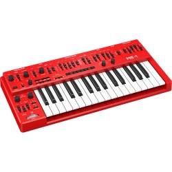 Behringer MS-1-RD Analog Synthesizer with Live Performance Kit (Red)