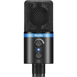 IK Multimedia | IK Multimedia iRig Mic Studio, Portable Large-Diaphragm Digital Microphone (Black)