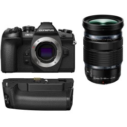 OLYMPUS | Olympus OM-D E-M1 Mark II Mirrorless Micro Four Thirds Digital Camera with 12-100mm Lens and Battery Grip Kit