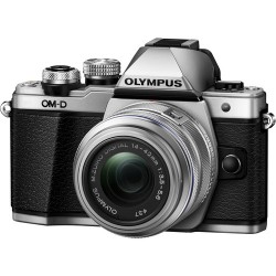 OLYMPUS | Olympus OM-D E-M10 Mark II Mirrorless Micro Four Thirds Digital Camera with 14-42mm II R Lens (Silver)