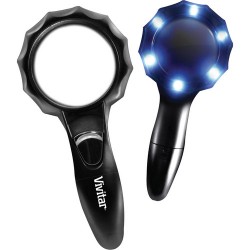 Vivitar | Vivitar 2.5x / 3x Magnifying Glass with 6 LED Lights (2-Pack)