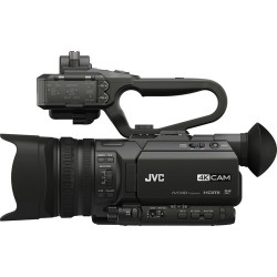 JVC | JVC GY-HM170UA 4KCAM Compact Professional Camcorder with Top Handle Audio Unit