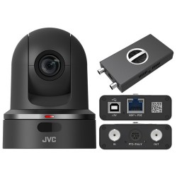 JVC PTZ Camera With NDI Converter Black