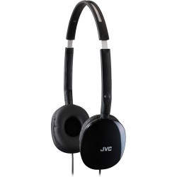 JVC HA-S160 FLATS On-Ear Stereo Headphones (Black)