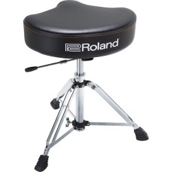 Roland | Roland Saddle Drum Throne with Rugged Vinyl Seat and Hydraulic Adjustment