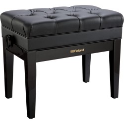 Roland | Roland RPB-500 Adjustable-Height Piano Bench with Cushion and Storage Compartment (Polished Ebony)
