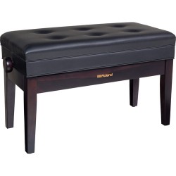 Roland RPB-D400 Duet Piano Bench with Adjustable Height, Cushion, and Storage Compartment (Rosewood)