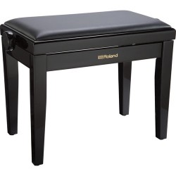 Roland RPB-200 Adjustable-Height Piano Bench with Cushioned Seat (Polished Ebony)