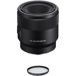 Sony FE 50mm f/2.8 Macro Lens with UV Filter Kit