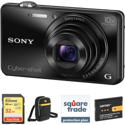 Sony Cyber-shot DSC-WX220 Digital Camera Deluxe Kit (Black)