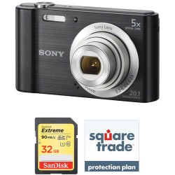 Sony Cyber-shot DSC-W800 Digital Camera Deluxe Kit (Black)
