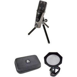 Apogee Electronics MiC Plus USB Cardioid Condenser Microphone Kit with the Hook Studios PF8S 8-Sided Pop Filter