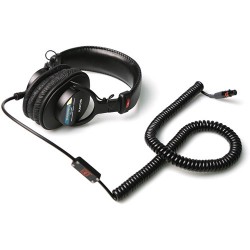 Kopfhörer mit Mikrofon | Remote Audio Modified Sony MDR-7506 with TA5F Electret Headset Cable (2-7', Coiled)