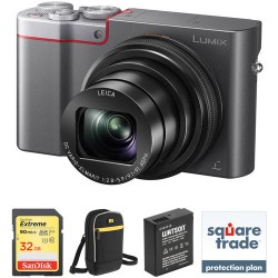 Panasonic Lumix DMC-ZS100 Digital Camera Deluxe Kit (Silver)