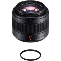 Panasonic Leica DG Summilux 25mm f/1.4 II ASPH. Lens with UV Filter Kit