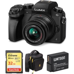 Panasonic Lumix DMC-G7 Mirrorless Micro Four Thirds Digital Camera with 14-42mm Lens and Accessory Kit (Black)