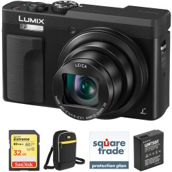 Panasonic Lumix DC-ZS70 Digital Camera Deluxe Kit (Black)