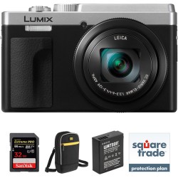 Panasonic Lumix DCZS80 Digital Camera Deluxe Kit (Silver)