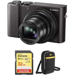 Panasonic Lumix DMC-ZS100 Digital Camera with Memory Card Kit (Black)