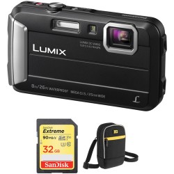 Panasonic Lumix DMC-TS30 Digital Camera with Accessory Kit (Black)