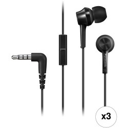 Kulak İçi Kulaklık | Panasonic RP-TCM115 Canal-Type In-Ear Headphones Kit (Set of 3, Black)