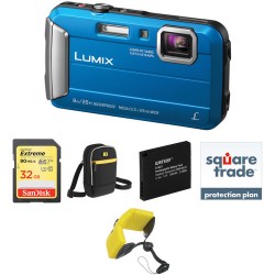 Panasonic Lumix DMC-TS30 Digital Camera Deluxe Kit (Blue)