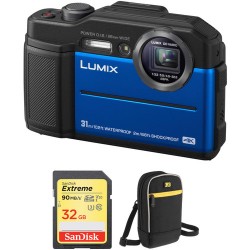 Panasonic DC-TS7 Digital Camera with Accessories Kit (Blue)