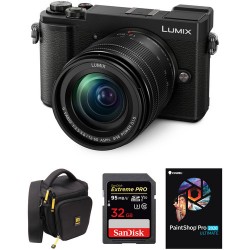 Panasonic Lumix DC-GX9 Mirrorless Micro Four Thirds Digital Camera with 12-60mm Lens and Accessories Kit (Black)