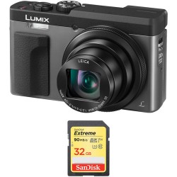 Panasonic Lumix DC-ZS70 Digital Camera with Free Accessory Kit (Silver)