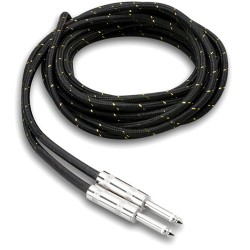 Hosa Technology | Hosa Technology 3GT Series Cloth Guitar Cable (Black/Gold) - 18'