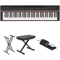 Yamaha P-121 73-Key Digital Piano and Essentials Kit (Black)